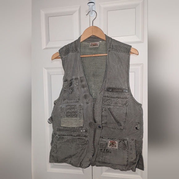 Indiana Jones Utility Vest- Men's Medium-Light Khaki green. - Picture 1 of 2